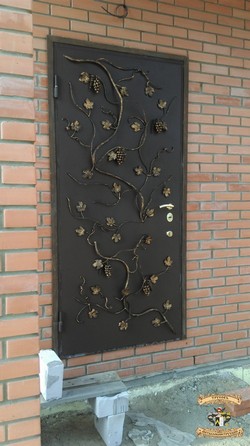 Металлическая дверь с элементами ковки